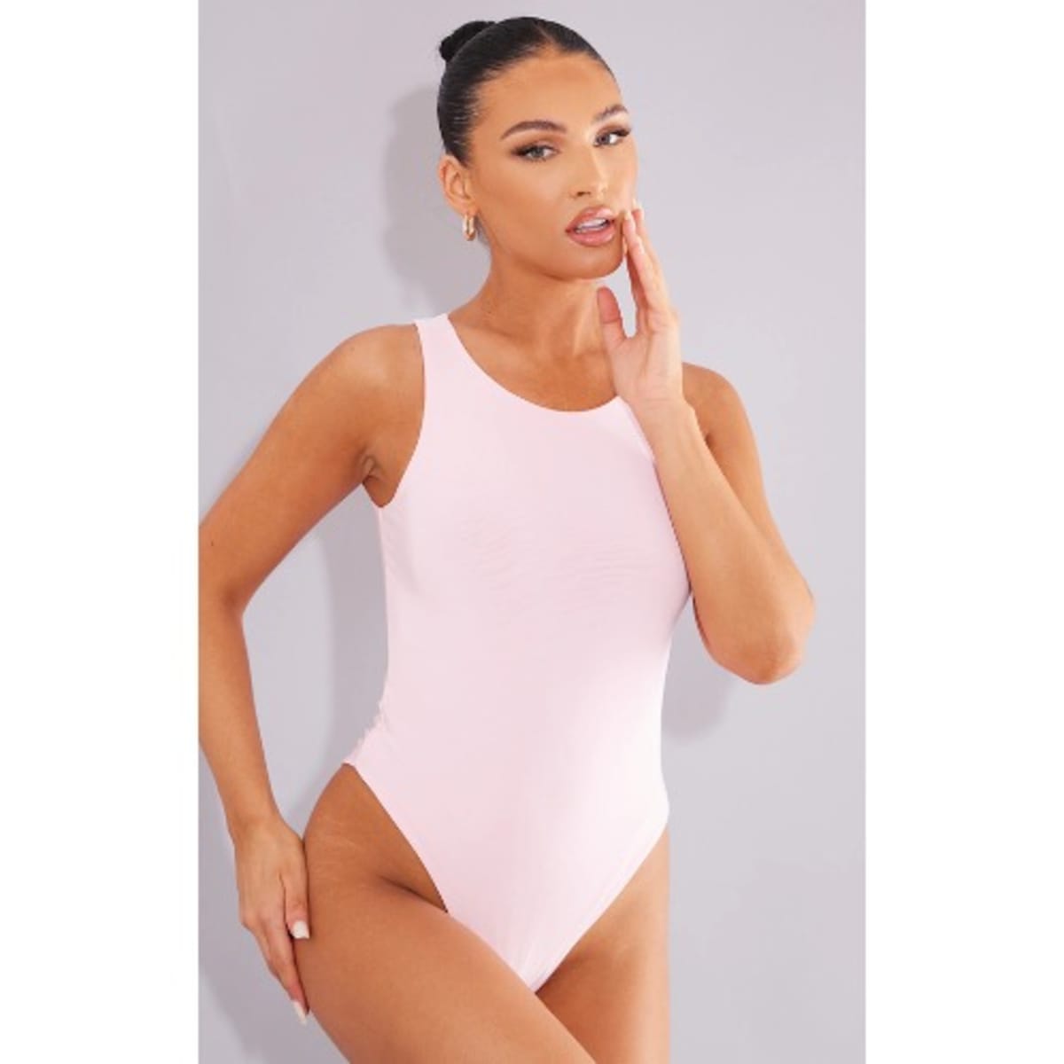 Pink Sleeveless Bodysuits for Women
