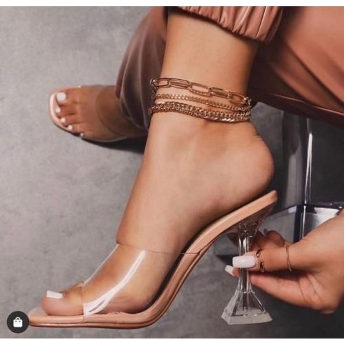 Womens transparent heels hotsell