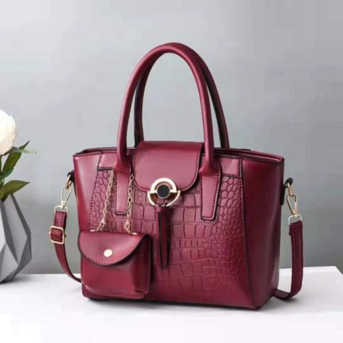 Leather Handbag Bag Red Konga Online Shopping