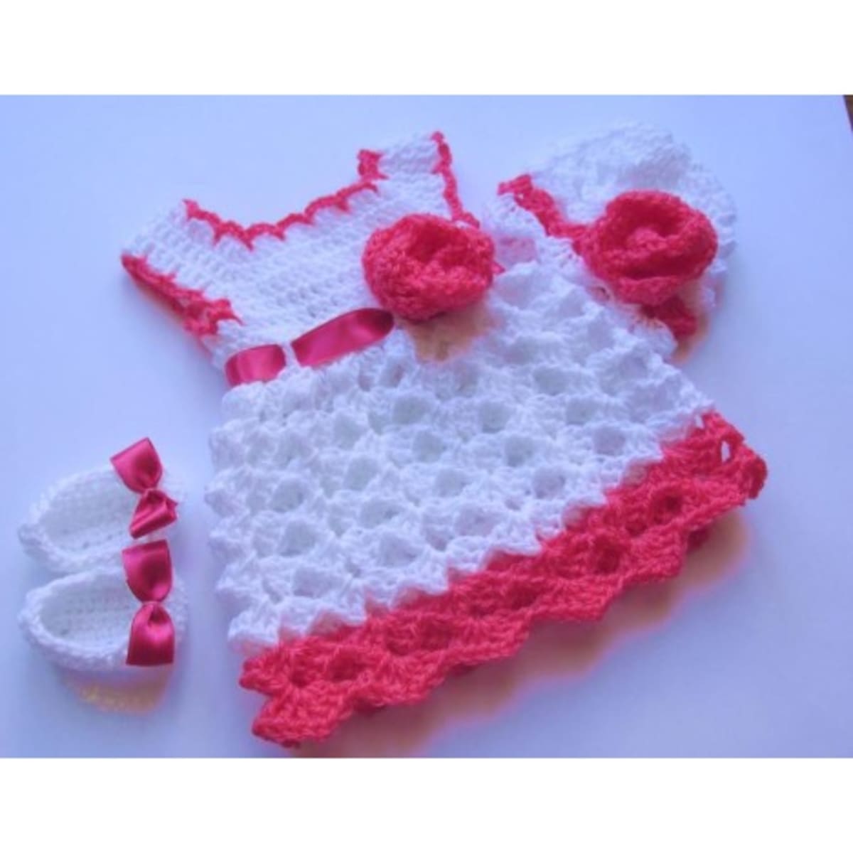 Crochet baby top frock online shopping