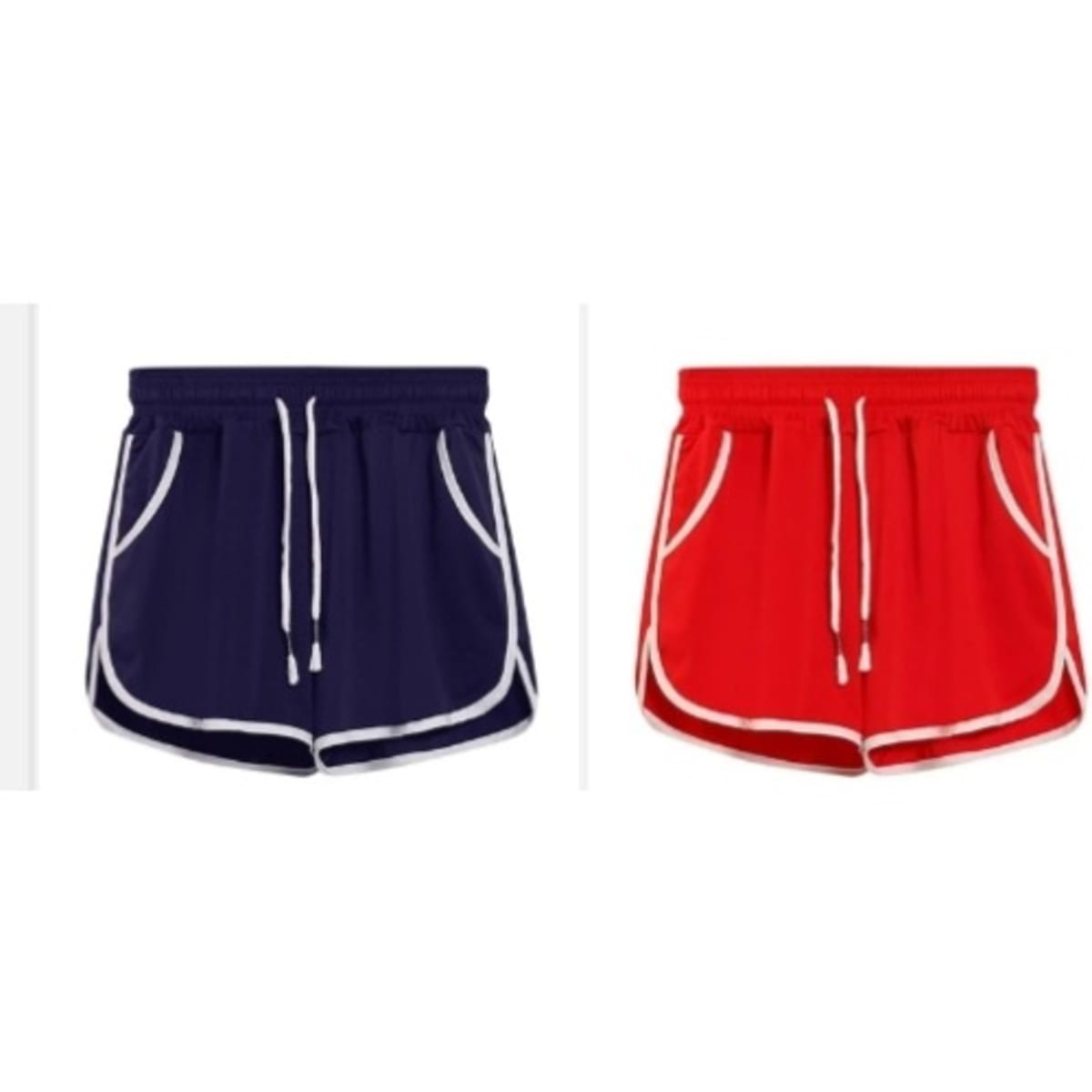 Set Of 2 Ladies Sport gym Shorts Red And Black