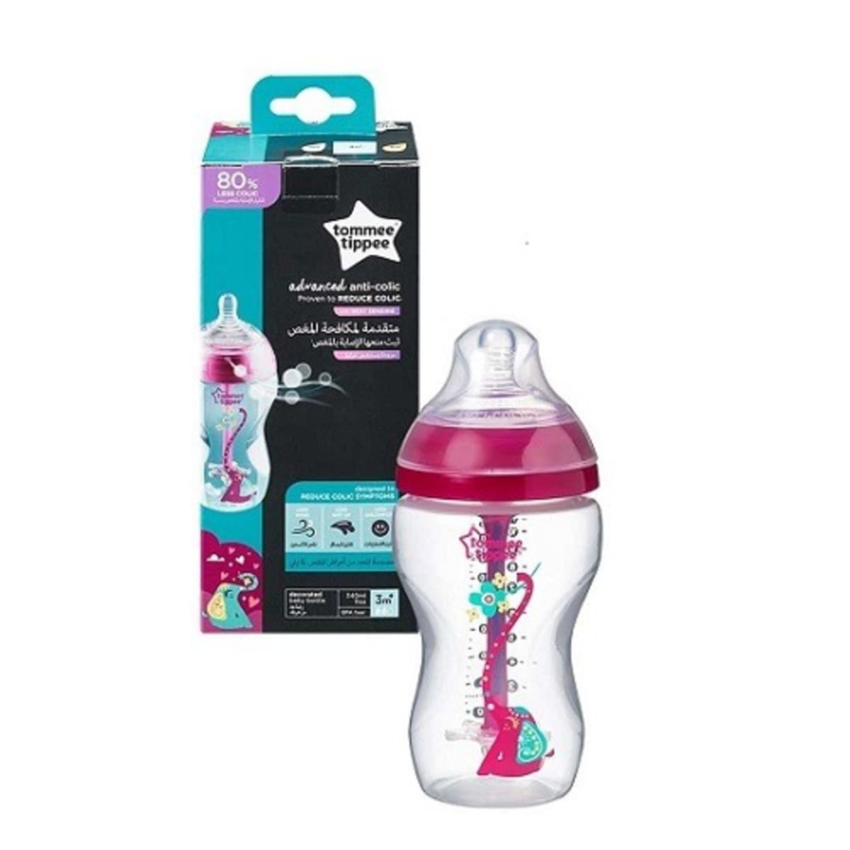 Pink tommee tippee bottles anti sales colic