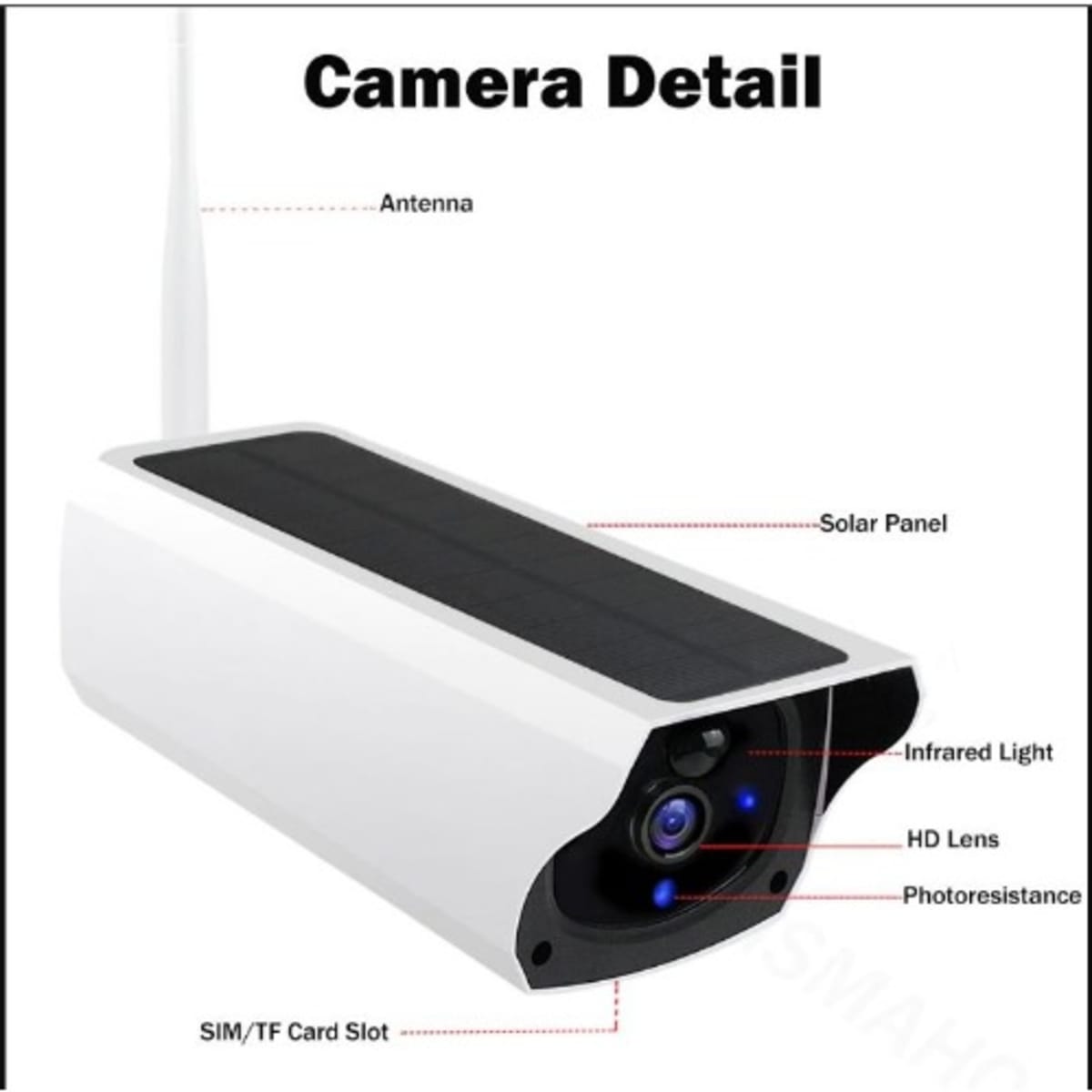 Low power solar hot sale wifi bullet camera