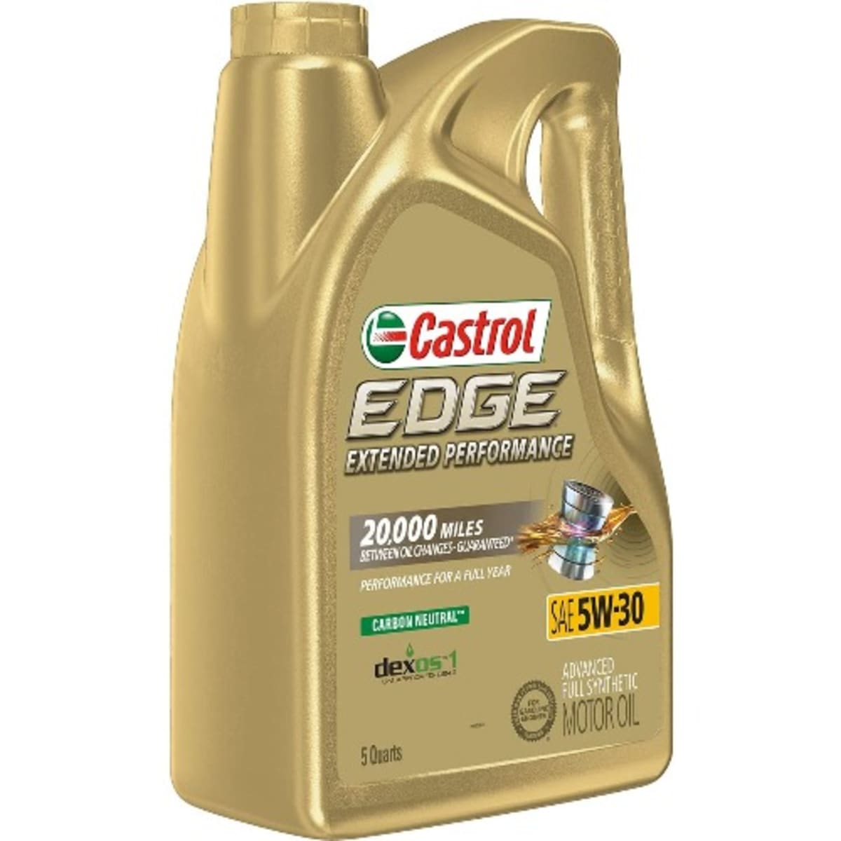 Castrol Edge 5W-30 Advanced Full Synthetic Motor Oil, 5 Quarts