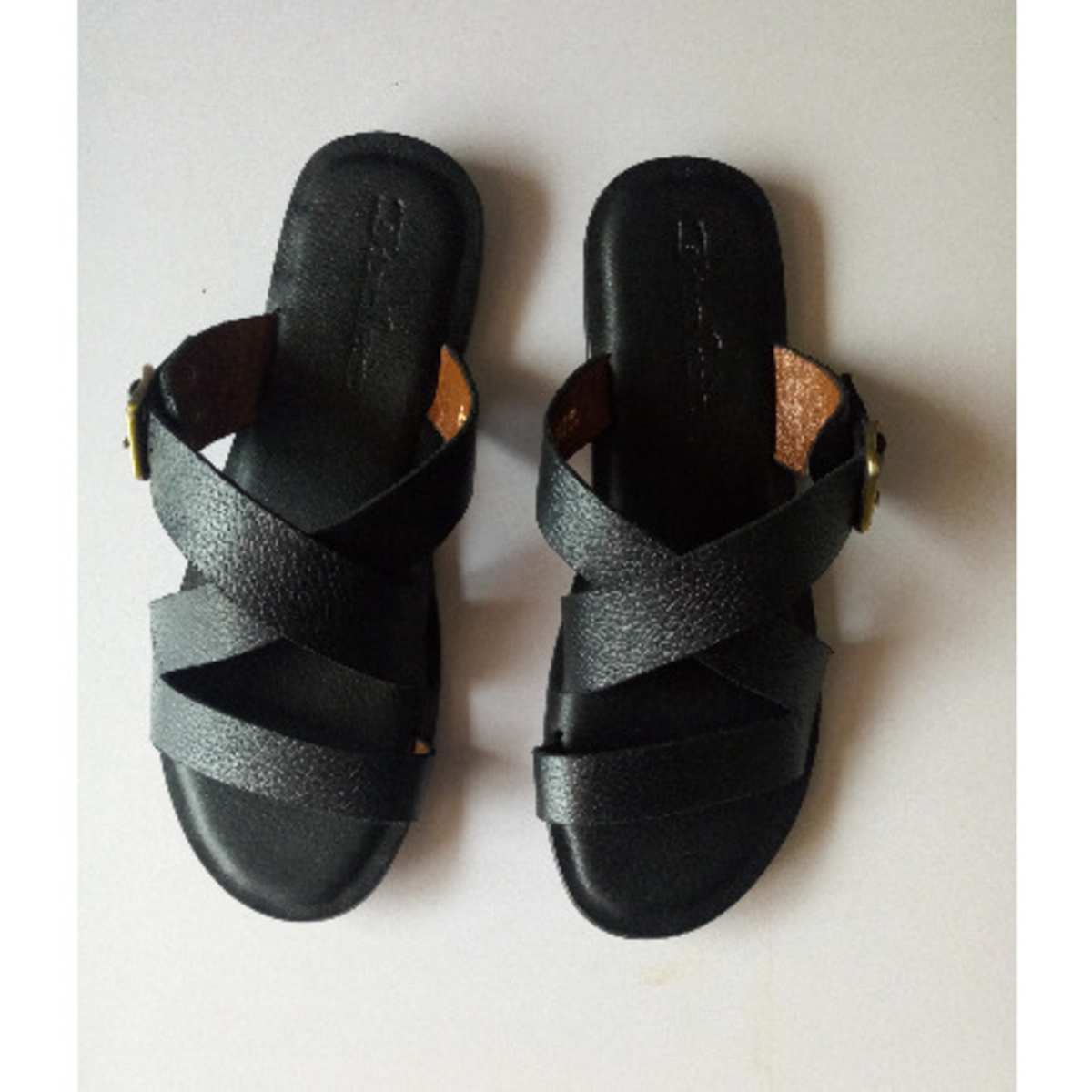 Full black slippers on sale