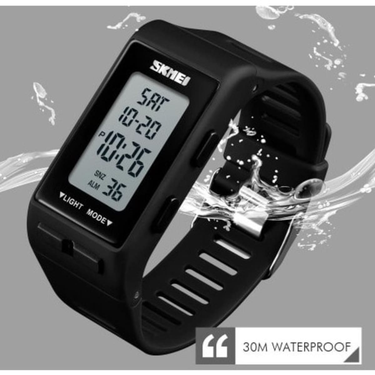 Digital watch with sales date and time