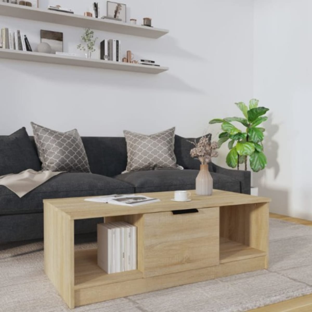Pine oak coffee shop table