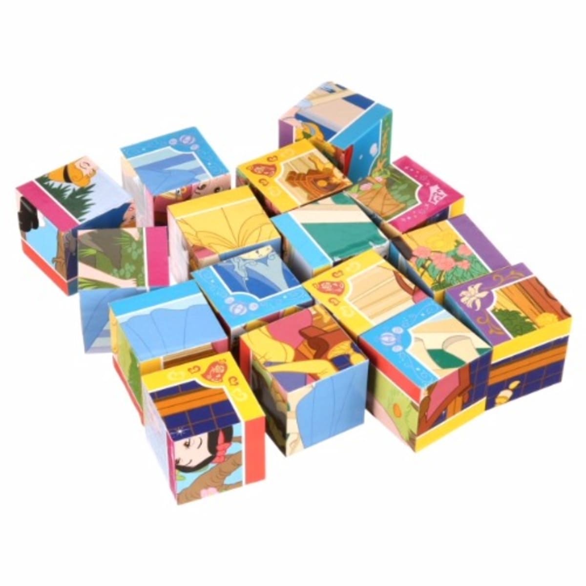 Disney princess wooden cube hot sale puzzle