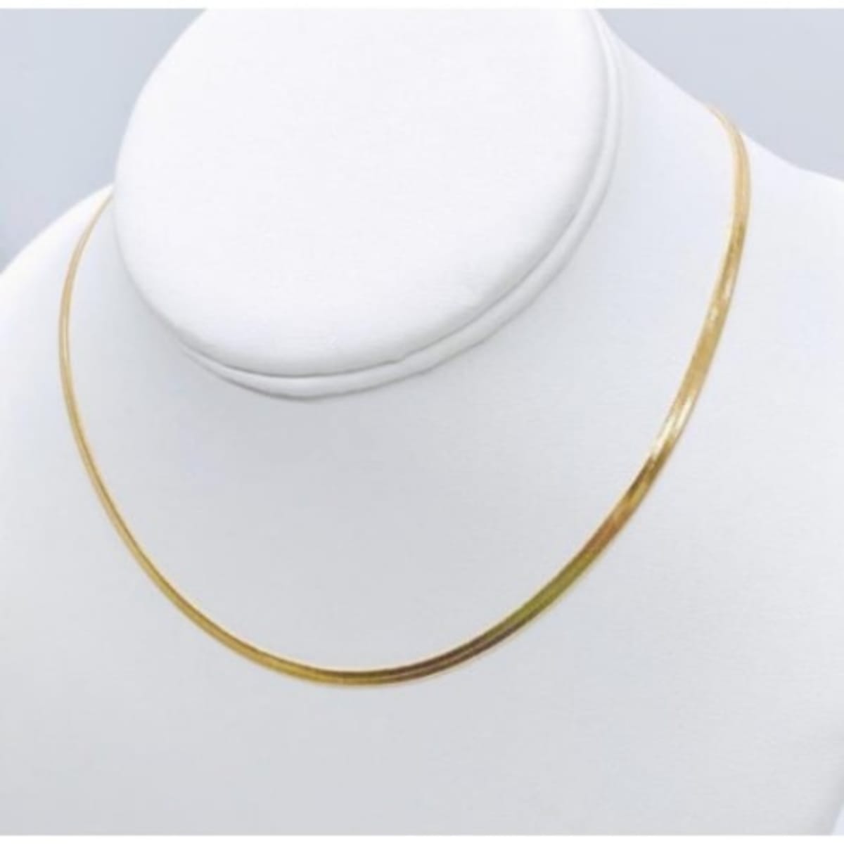 Non Tarnish Steel Flat Chain Necklace For Men women Gold Konga