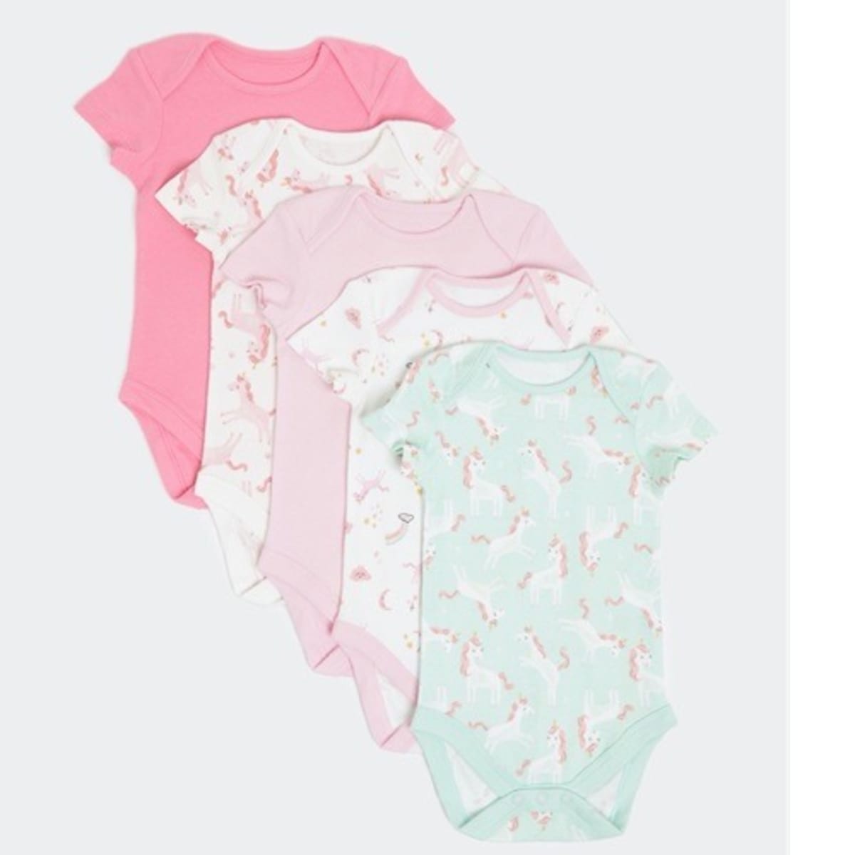 Dunnes Pure Cotton Bodysuits - Pack Of 5