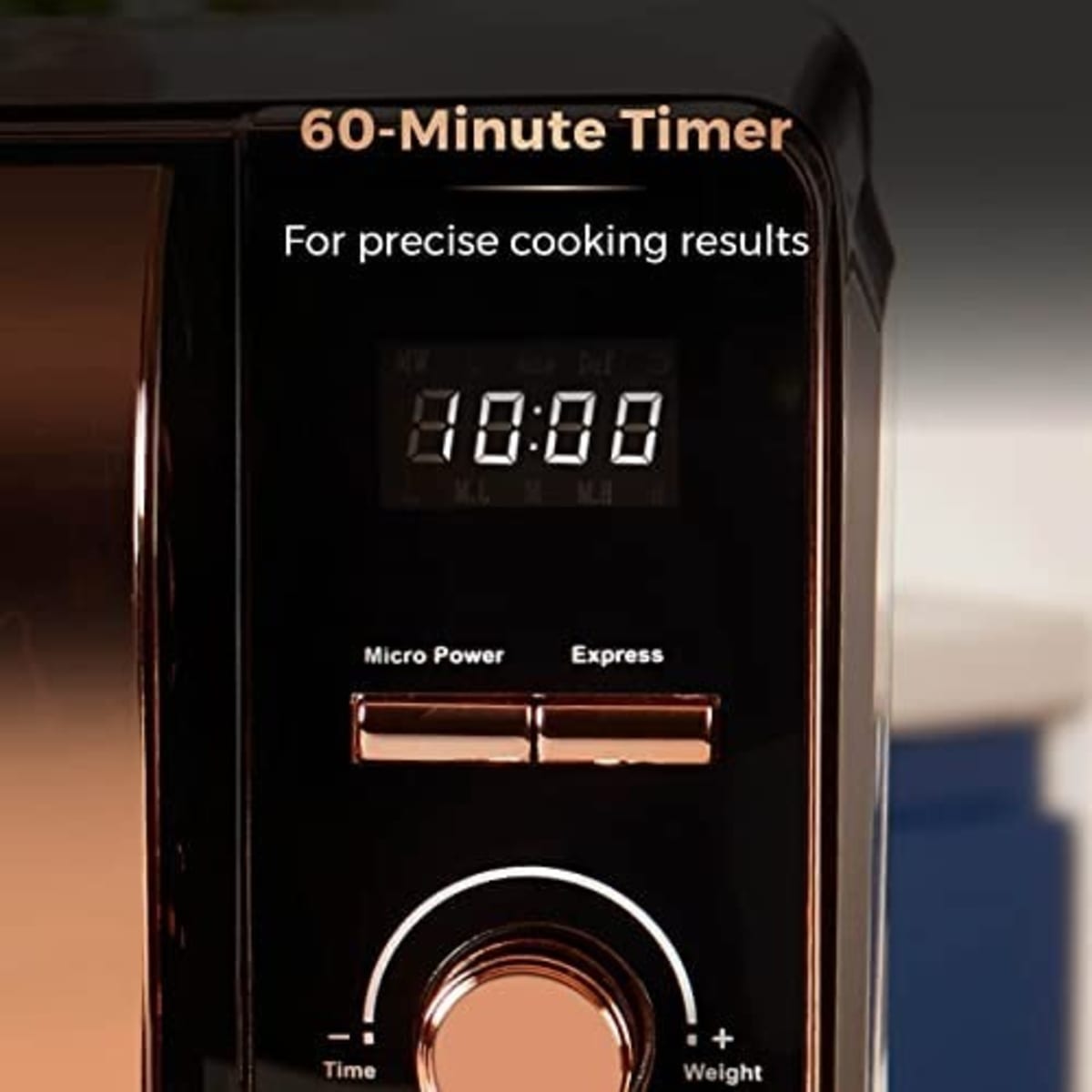 Black and rose gold deals digital microwave