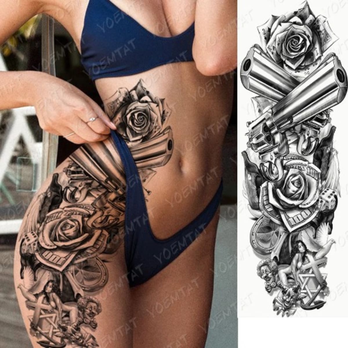 Gun Rose Tattoo Images  Free Download on Freepik