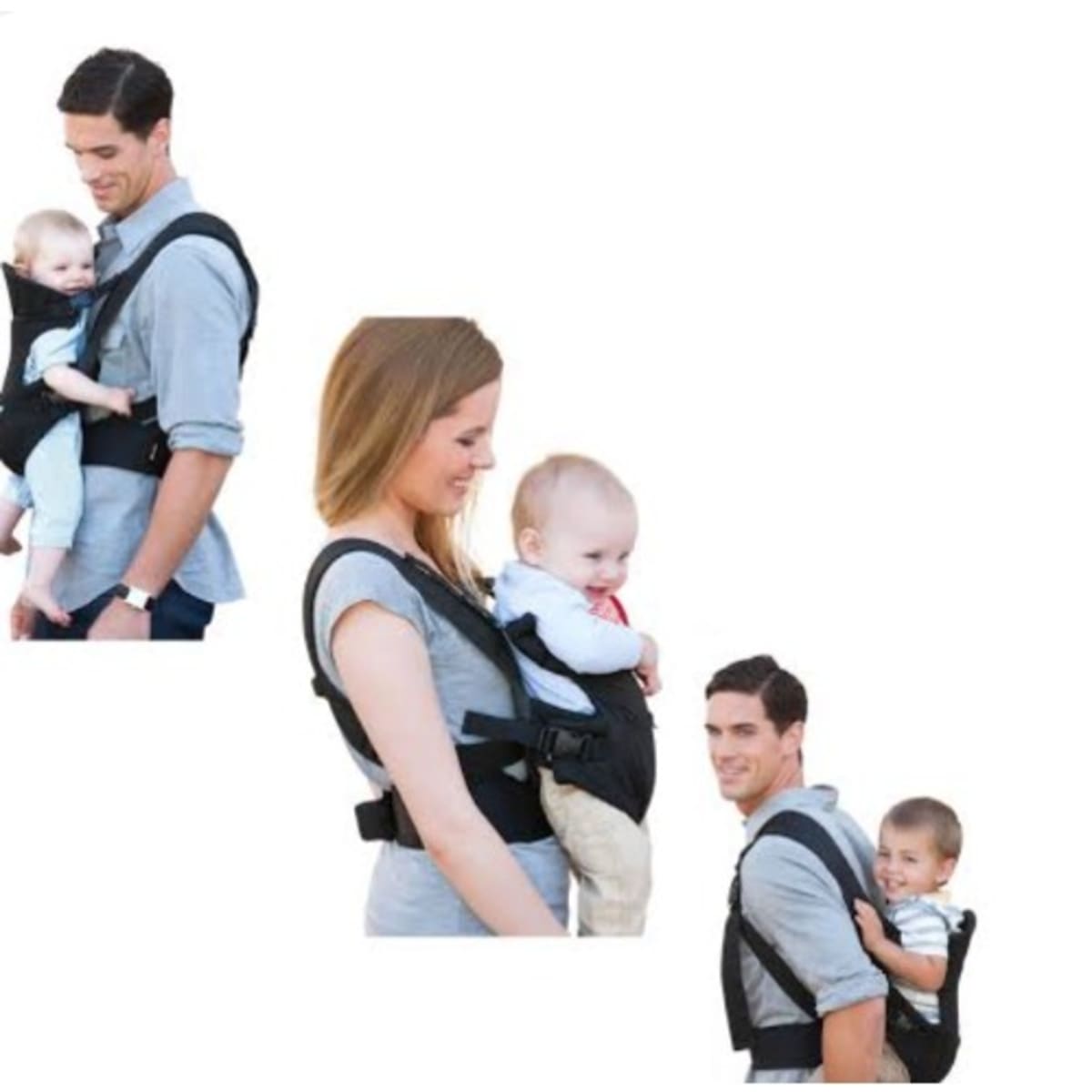 Flip front to back sales carrier
