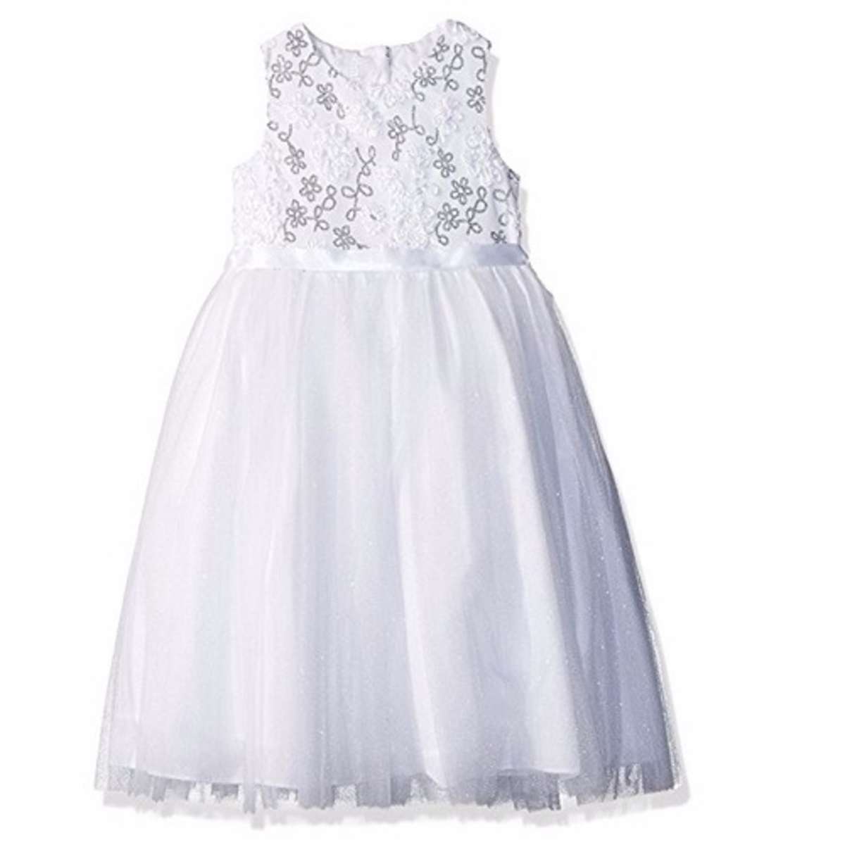 Marmellata Girl s Special Occasion Flower Dress White Konga