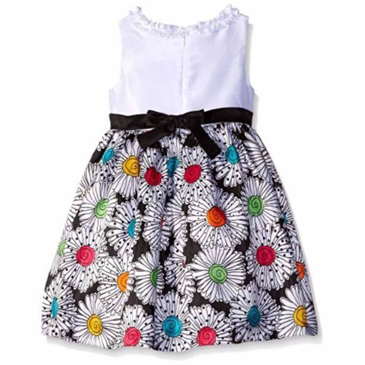 American Princess Girls Bodice Shantung Dress Multicolour