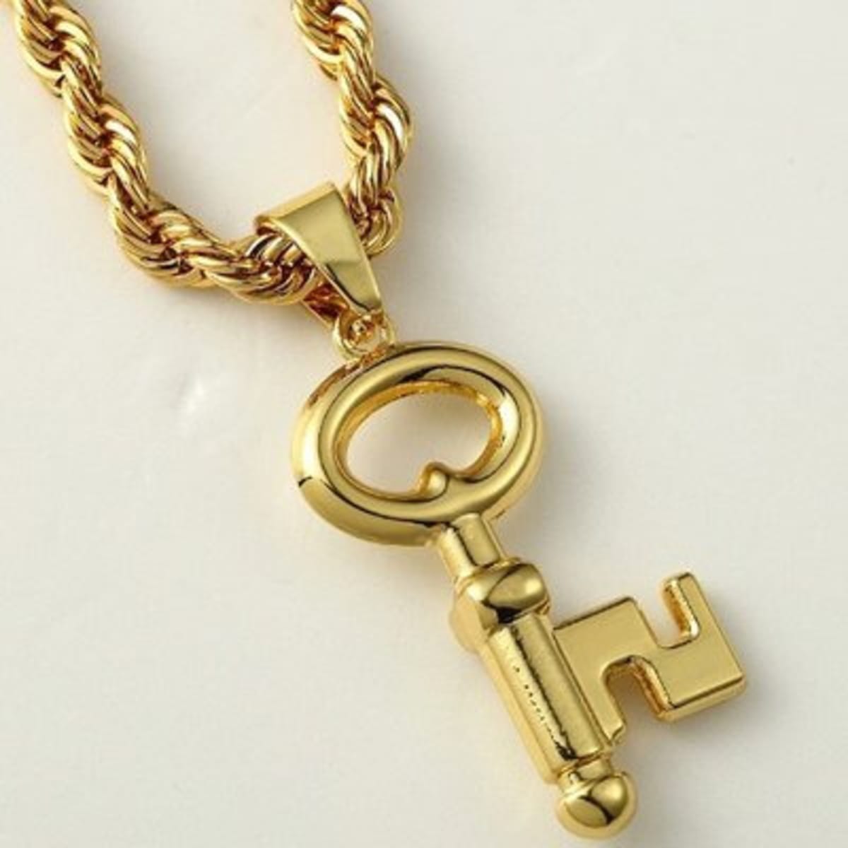 Mens gold key on sale necklace