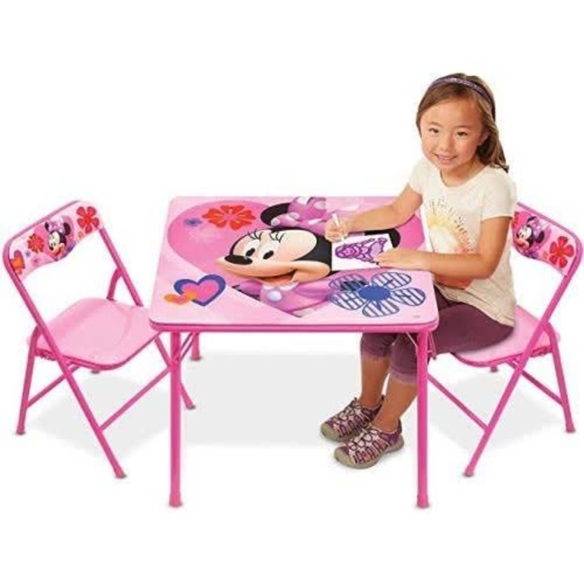 Pink childrens best sale table and chairs