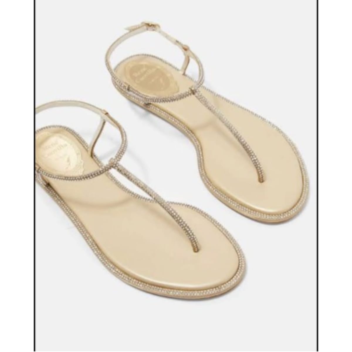 Rene Caovilla Flat Sandal Nude Konga Online Shopping