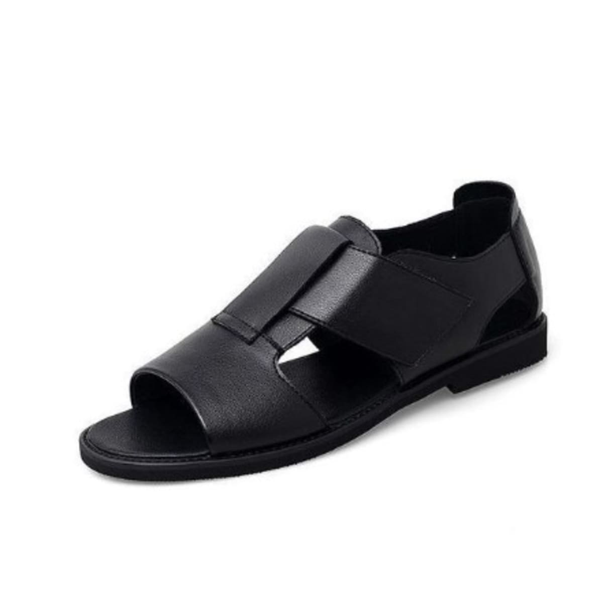 Black roman sandals on sale