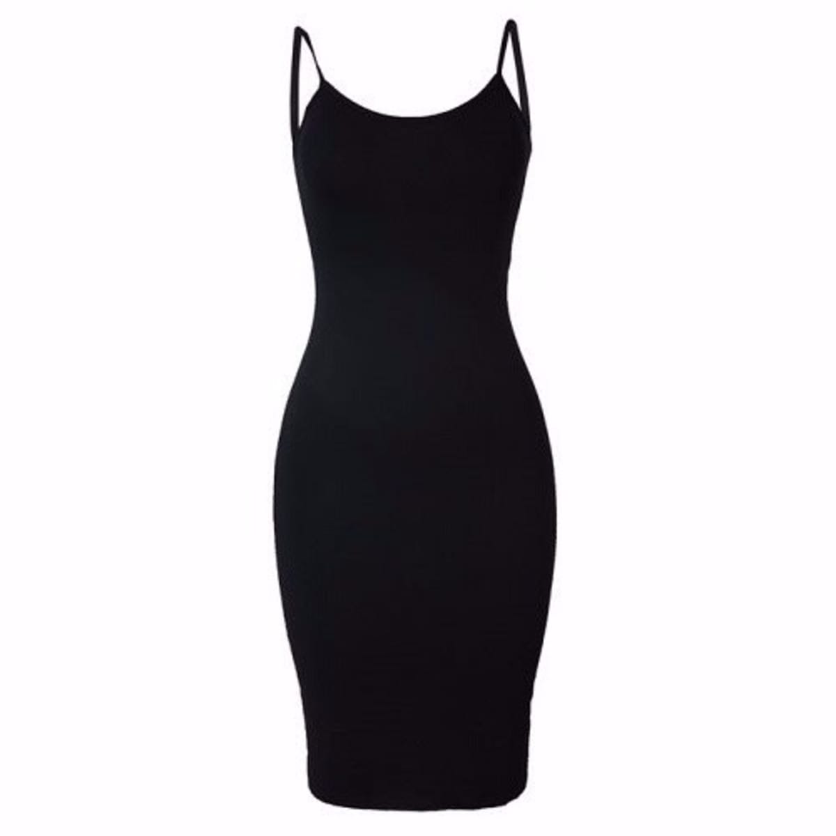 Black sleeveless pencil dress sale