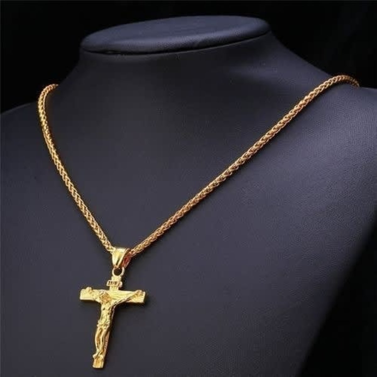 Mens 18k gold chain and cross online