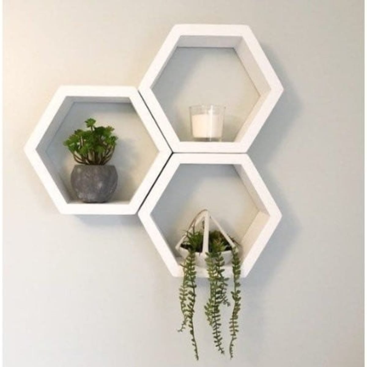 Hexagon wall cheap shelf unit