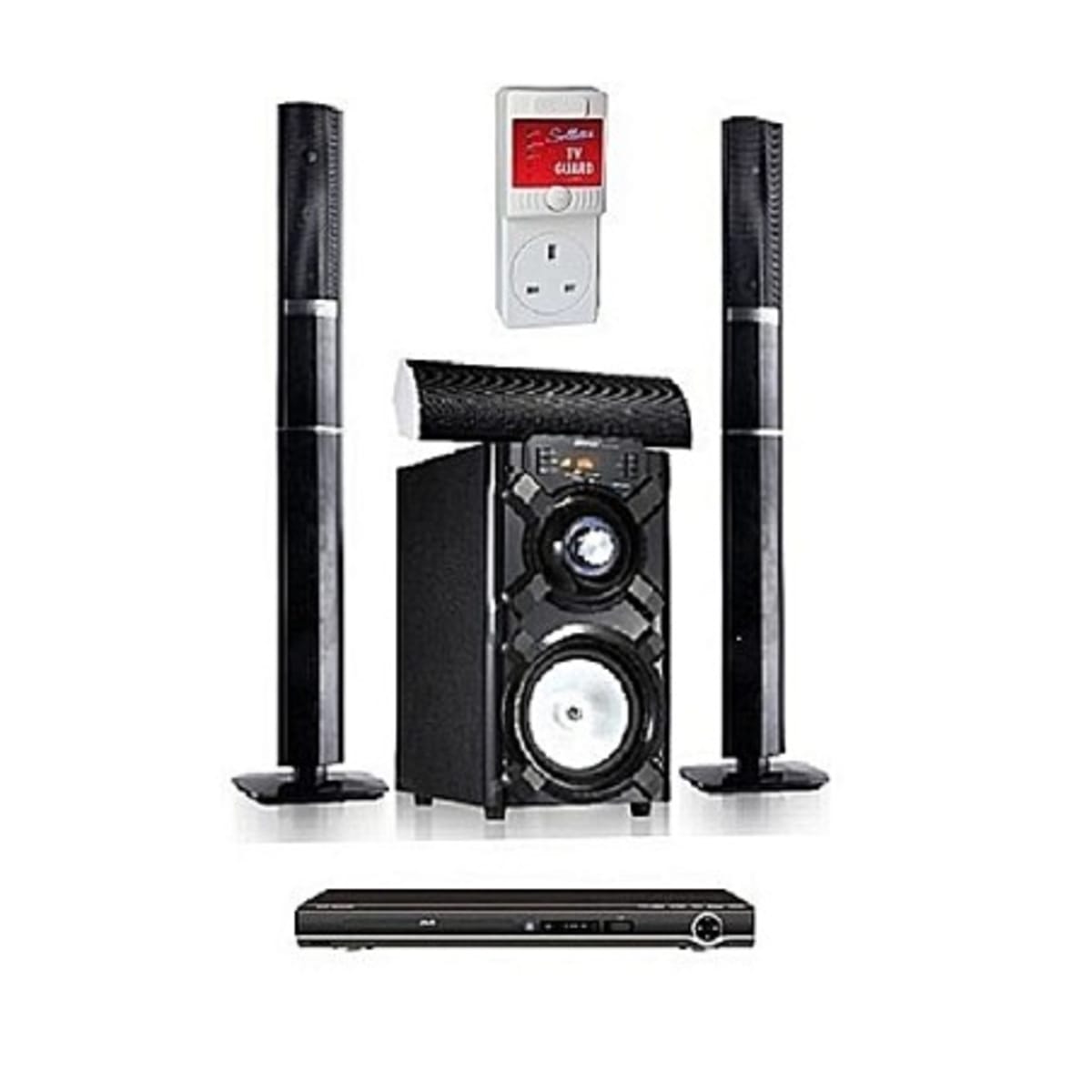 Jiepak 3.1 Ch Bluetooth Home Theater Dvd Player And Power Surge