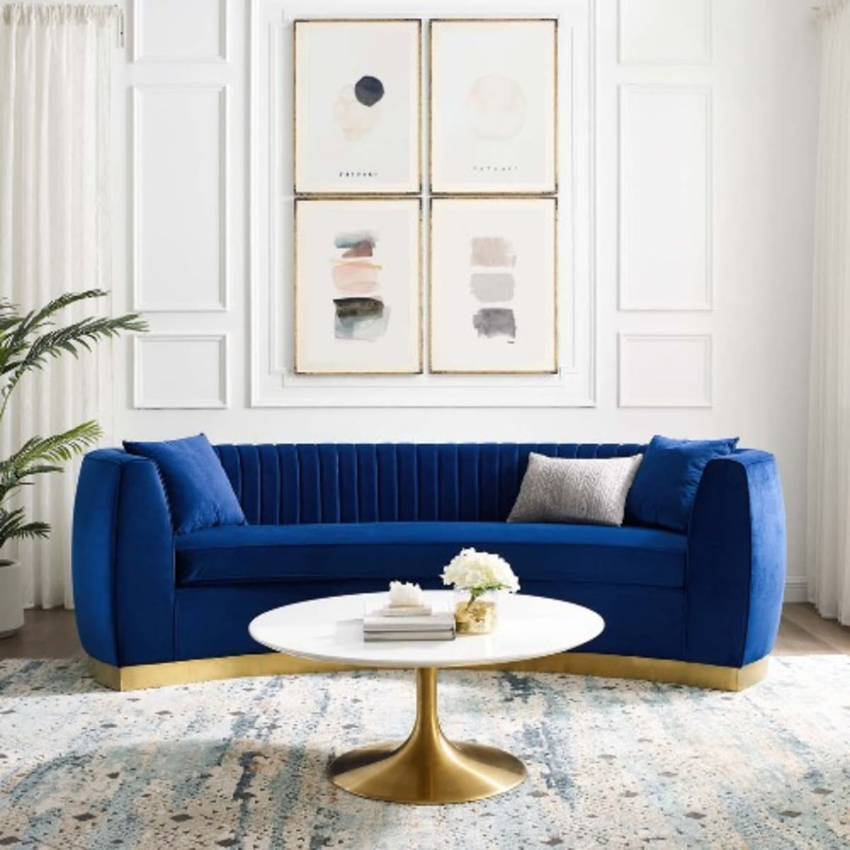 Vintage style velvet sofa deals