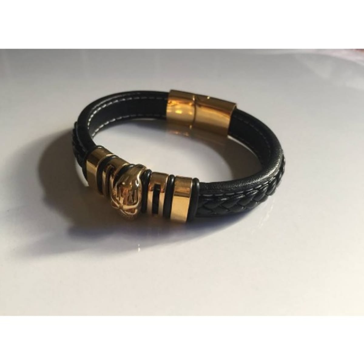 S Co Super Cute Men s Leather Bracelet Black Konga Online