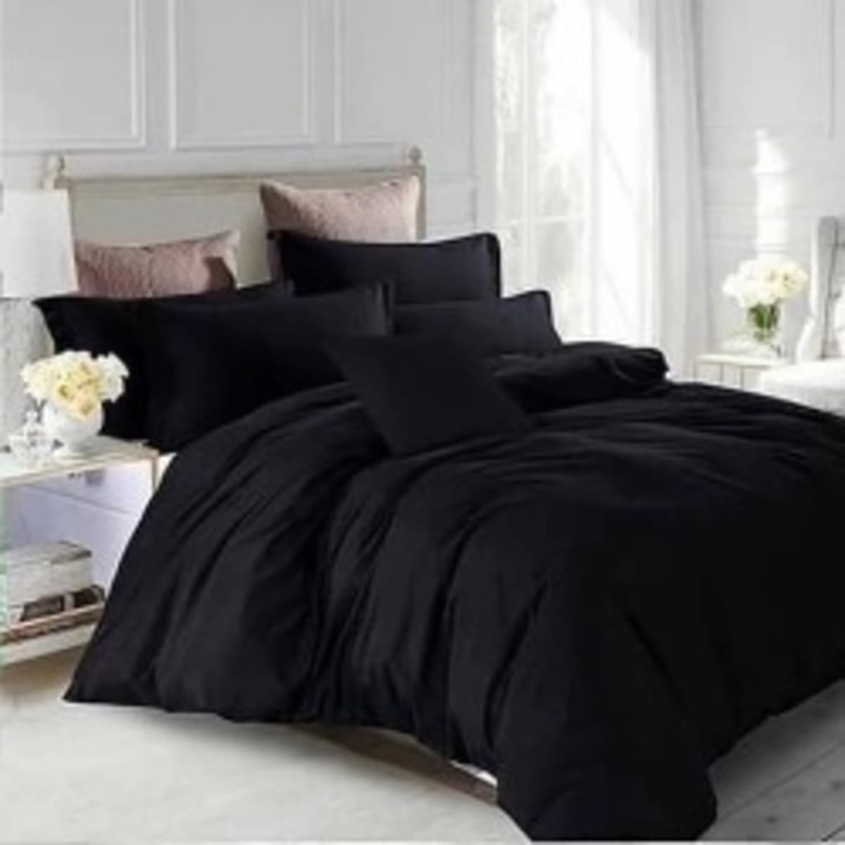 Black duvet shop cover