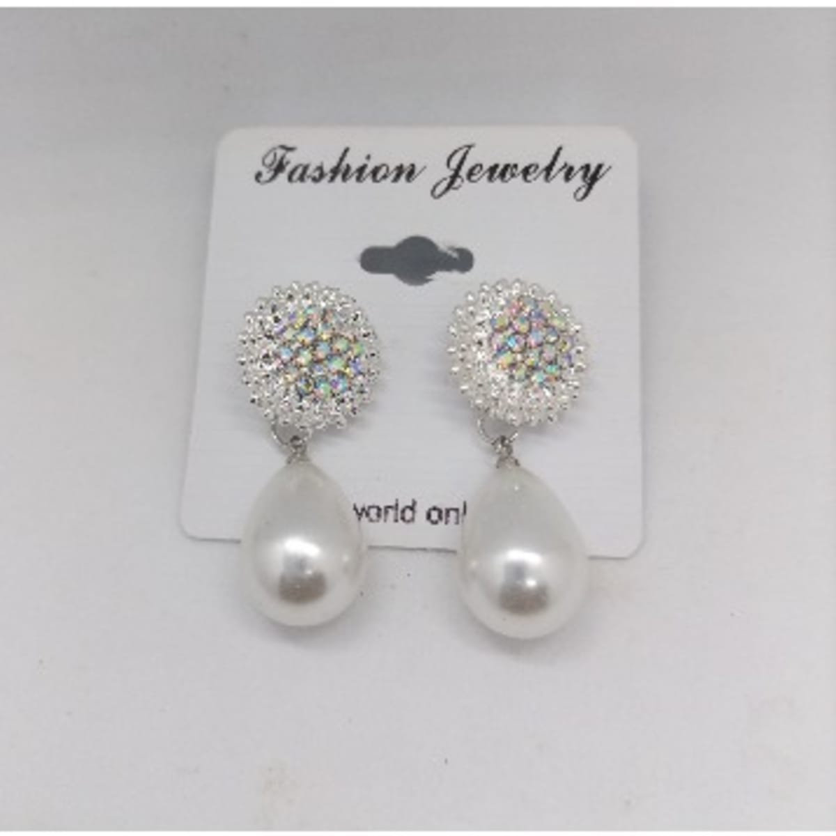 Rhinestone ball dangle earrings - Women's fashion