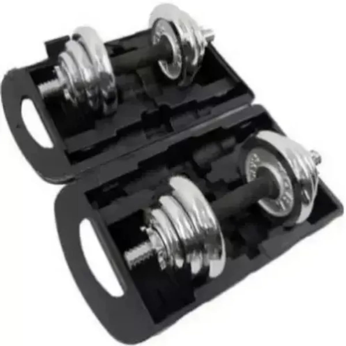 Adjustable Black Chrome Dumbbell Set 20kg Konga Online Shopping