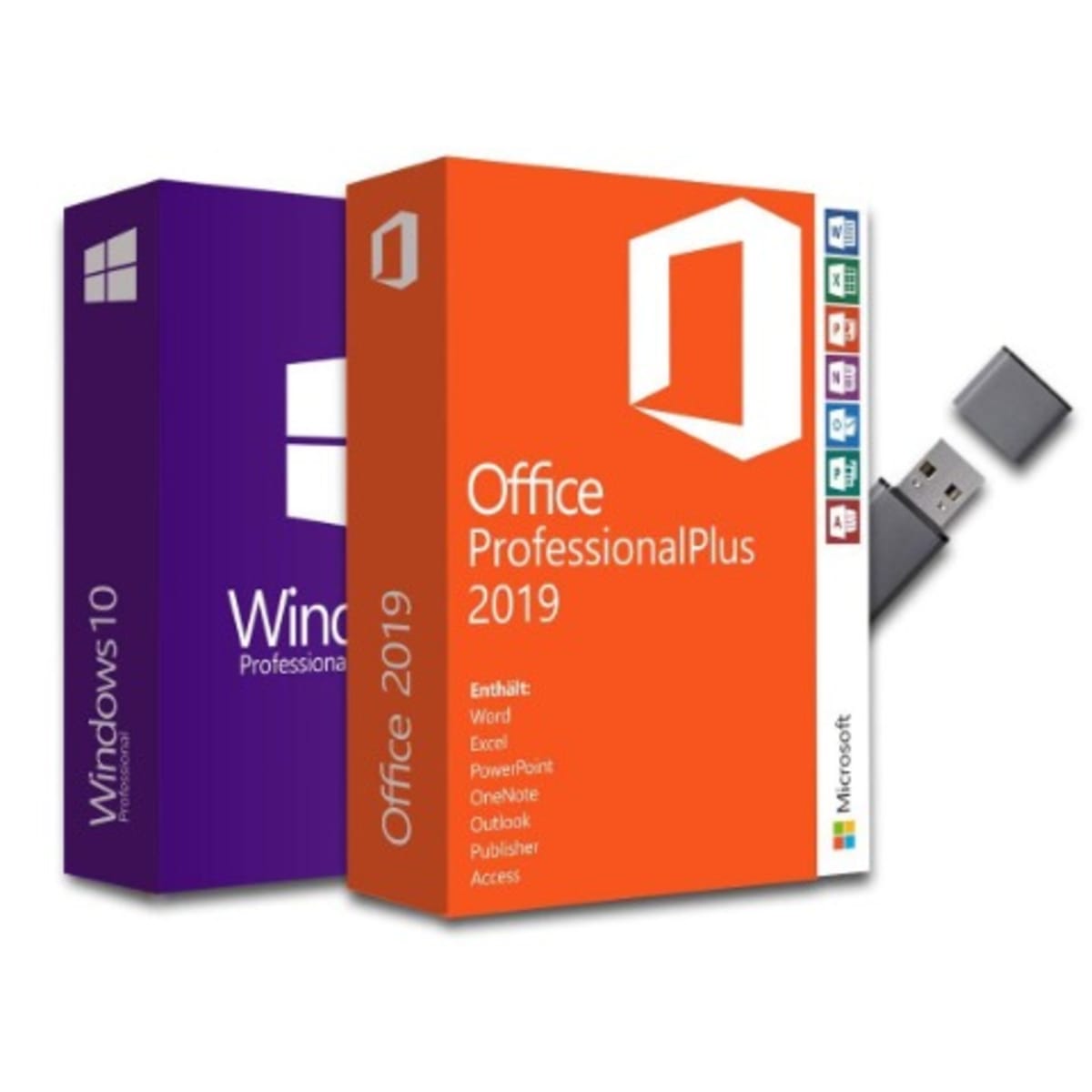 Microsoft Windows 10 Pro & Office 2019 Usb Stick With Genuine Activation Key  20 Users | Konga Online Shopping