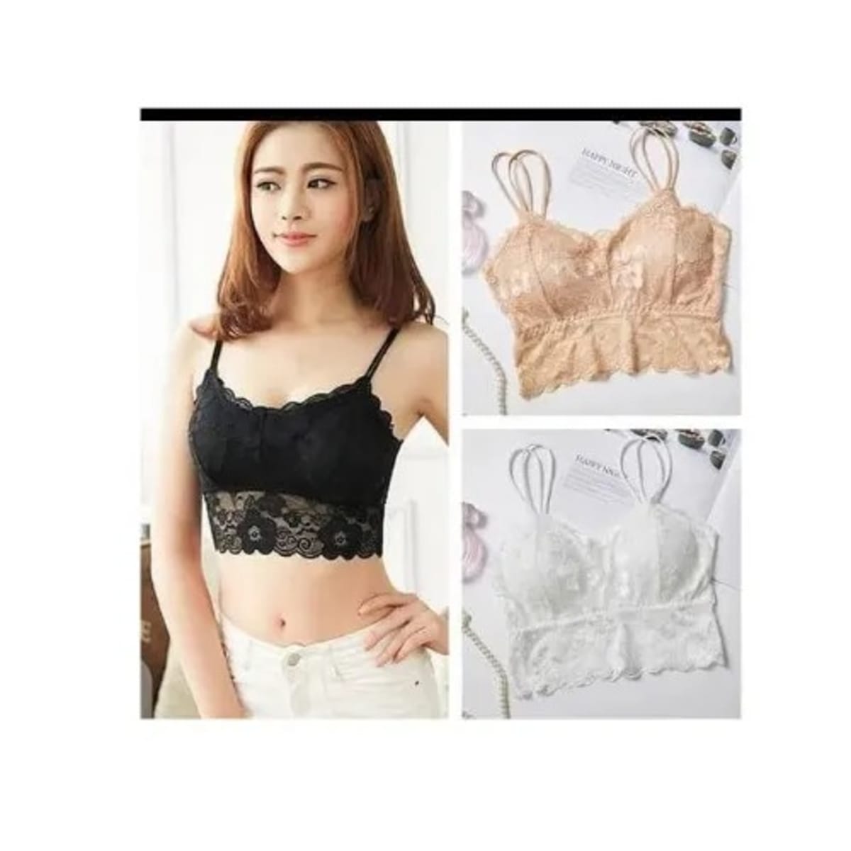 Tube top 2025 with lace bralette