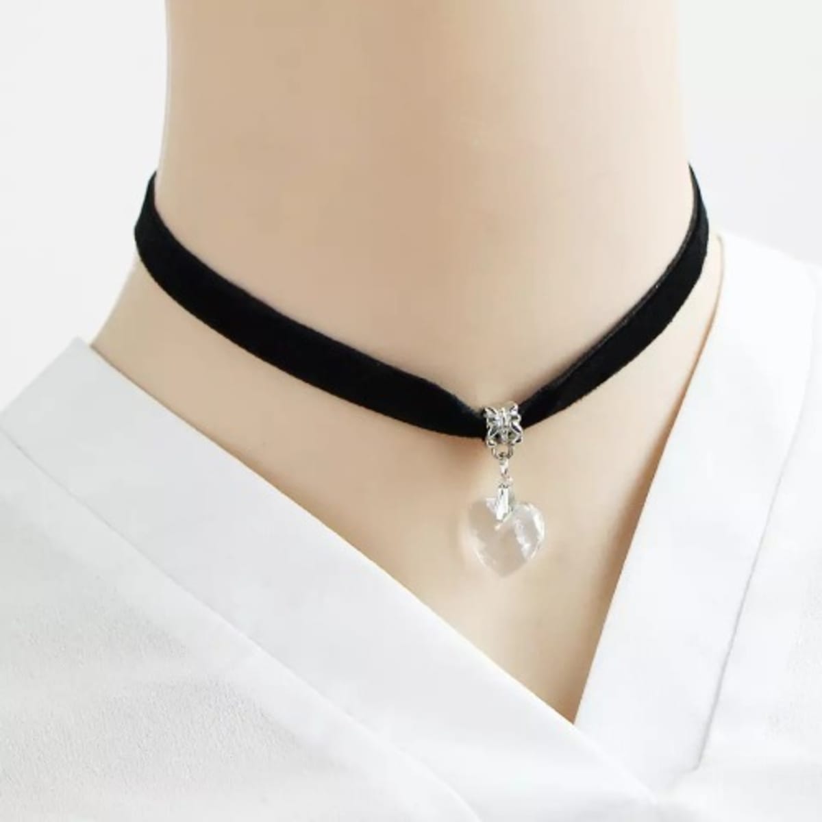 Crystal Stones Holder Choker Necklace