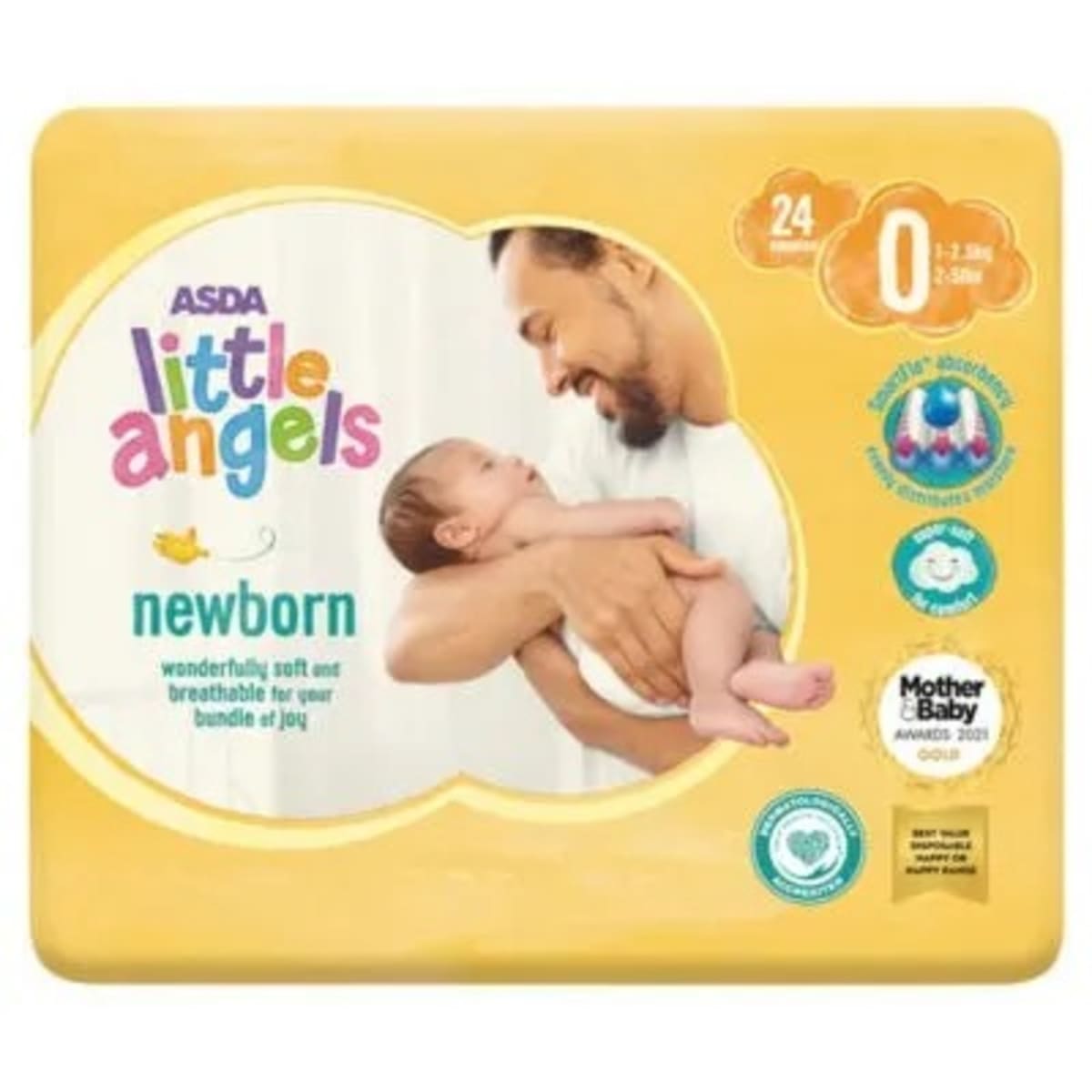 Little angels hot sale nappies size 1