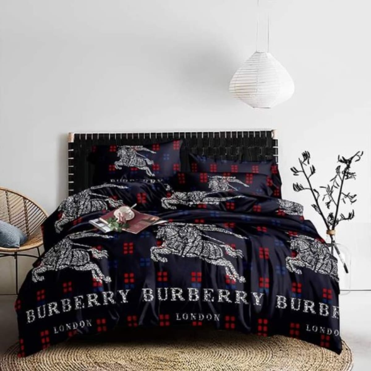 Duvet With Bedsheet And Four Pillowcases Inspired Burberry