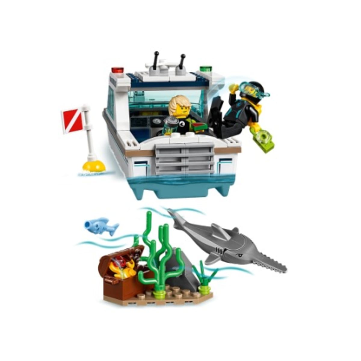Lego city great vehicles diving hot sale yacht 60221