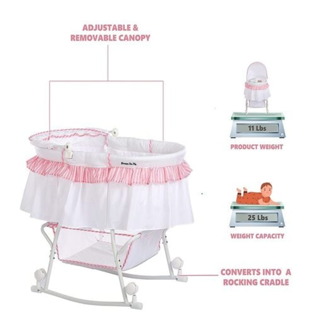 Dream on me lacy hot sale bassinet