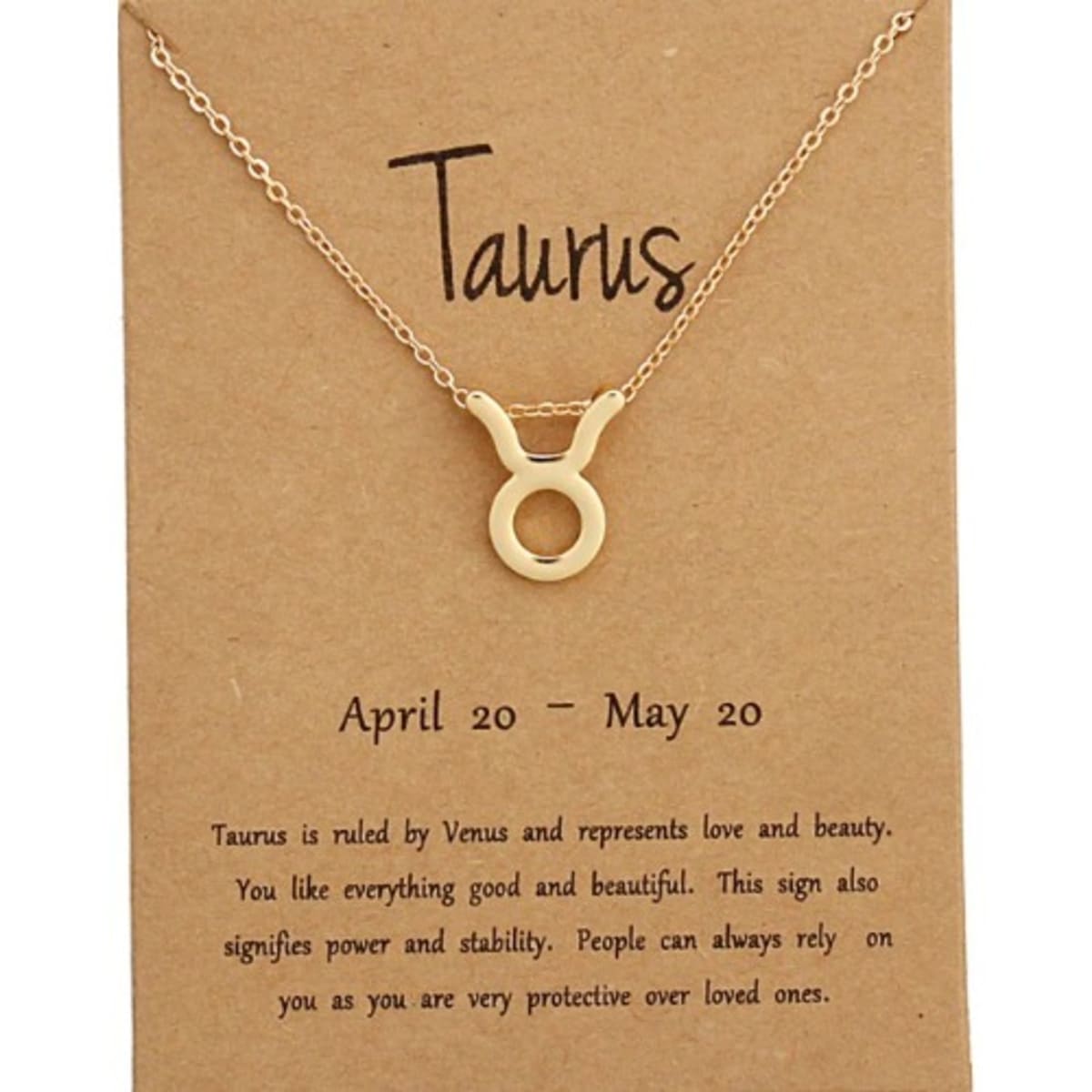 Taurus hotsell sign necklace