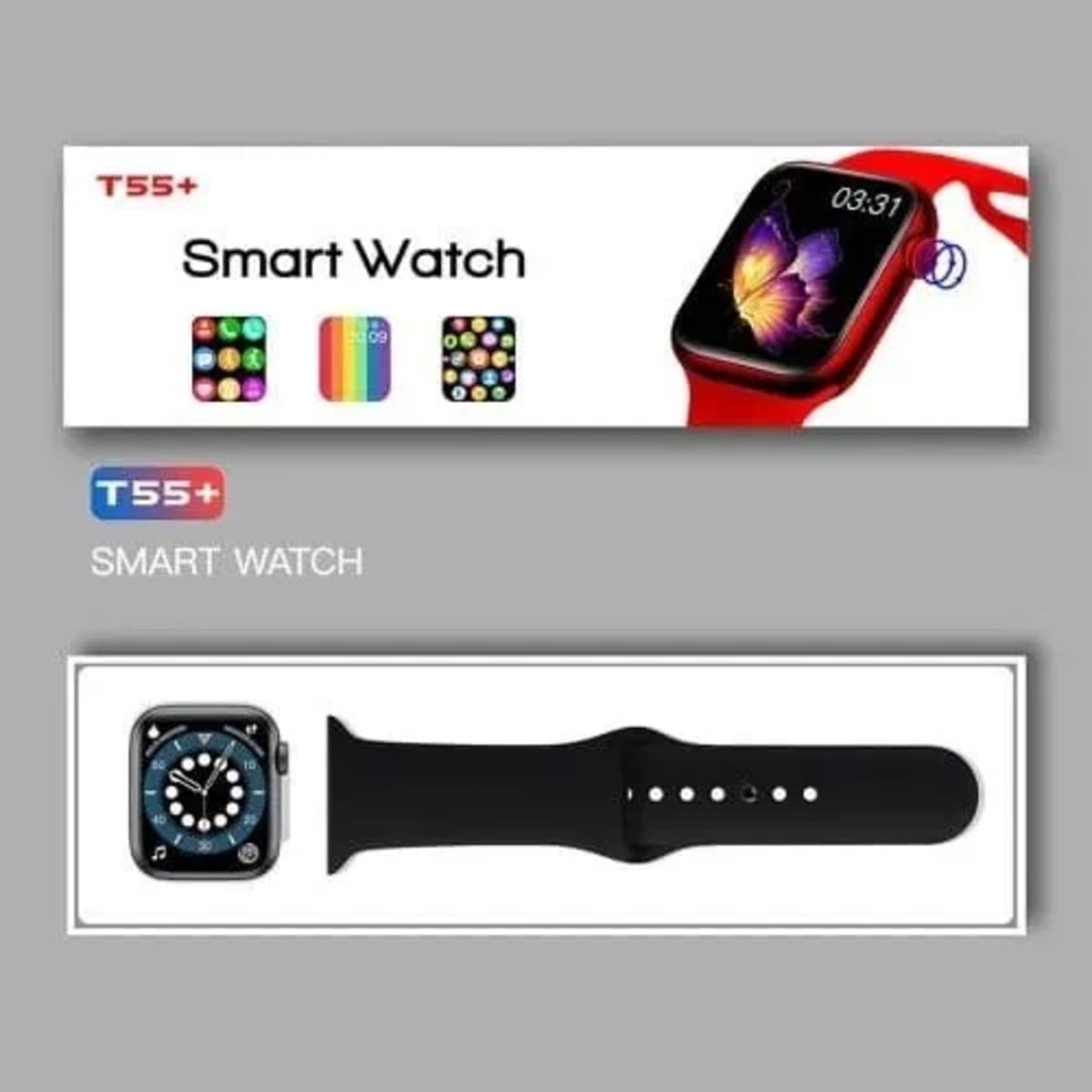 T55 Smart Watch Series 6 Plus Black Konga Online Shopping