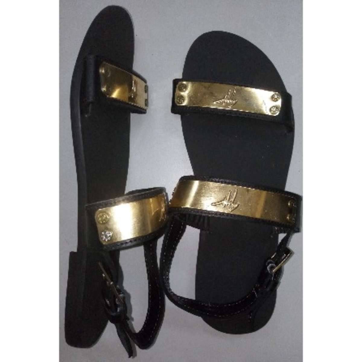 Therismos Gold Plated Sandal Black Konga Online Shopping
