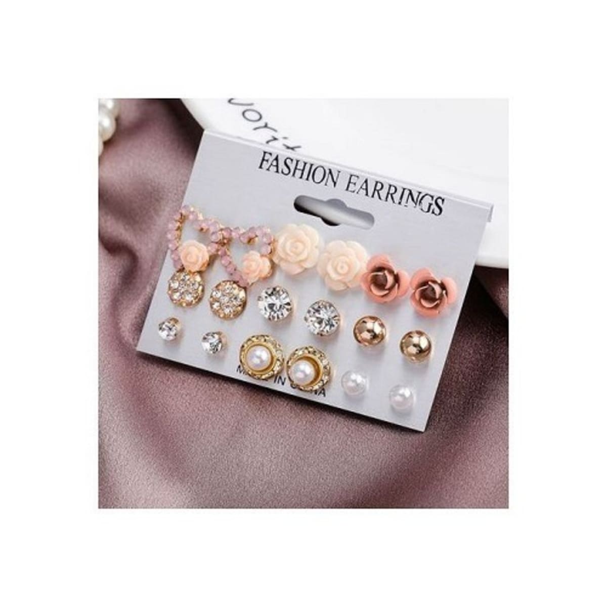 Fashion Front Ladies Fashion Stud Earring Set 9 Pairs Konga