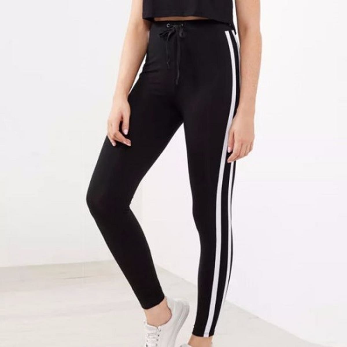 White Stripes Black Leggings For Women Konga Online Shopping