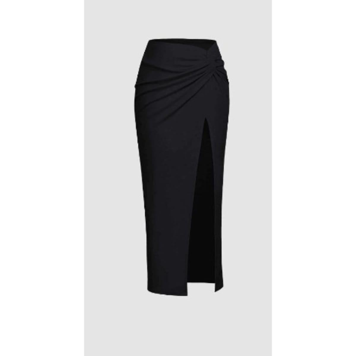 Dark grey clearance pleated pencil skirt