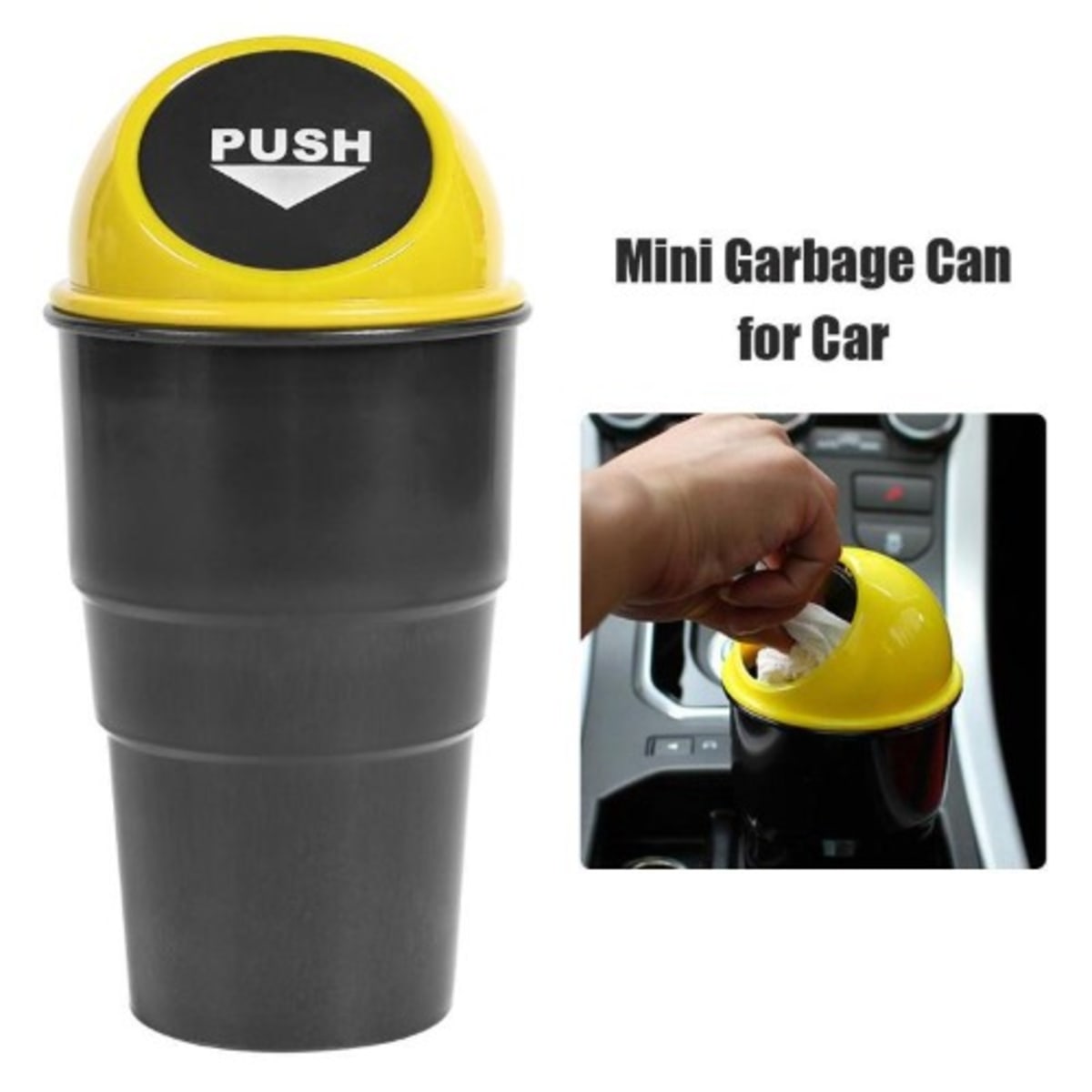 Mini Car Trash Bin With Lid