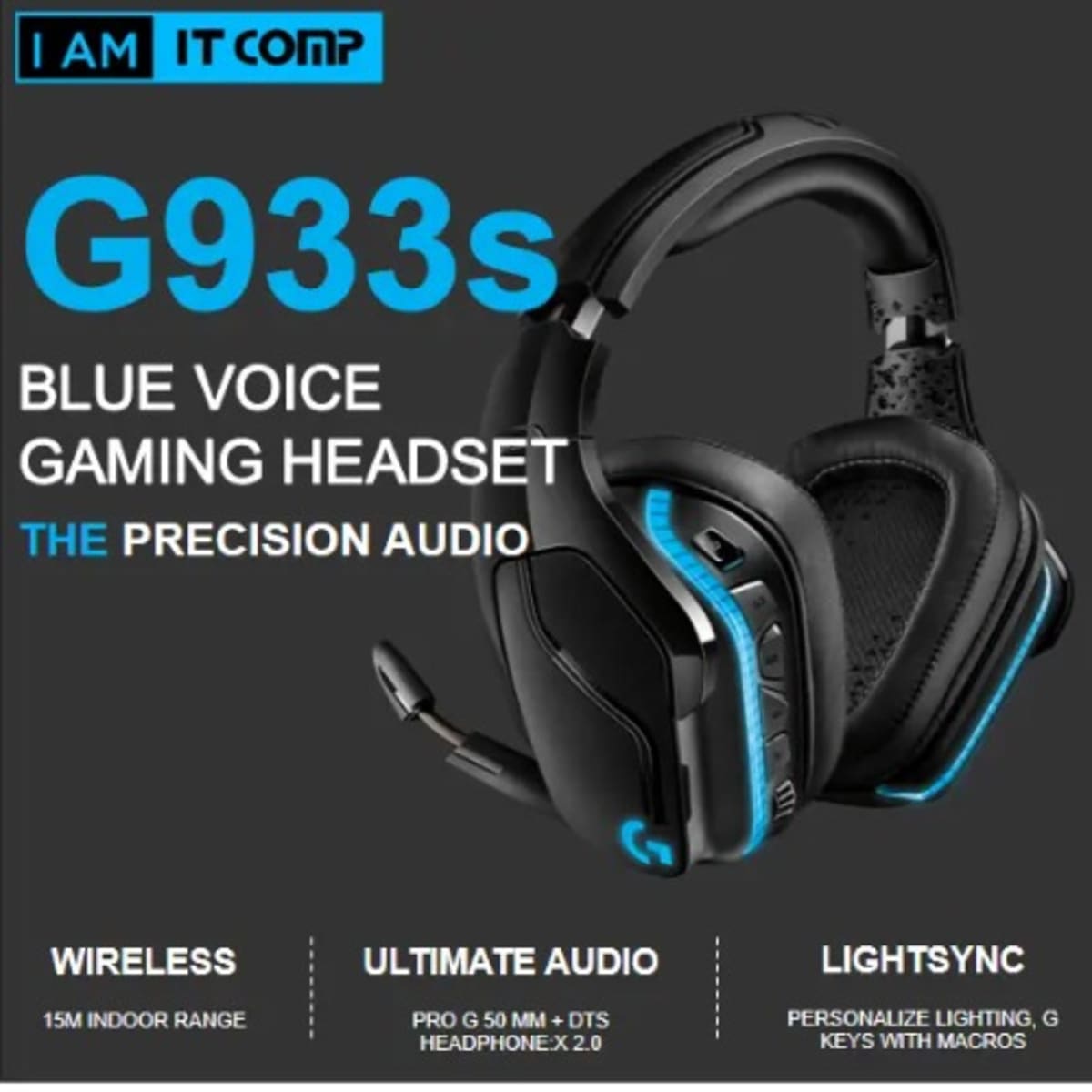 Logitech G933s Wireless 7.1 Surround Sound Lightsync Gaming