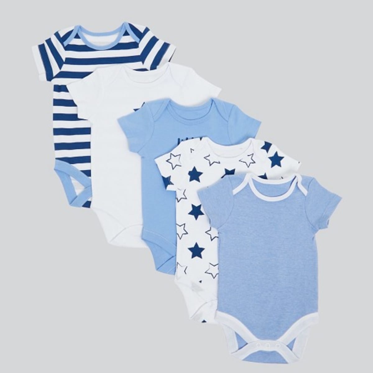 Dunnes Baby Boys Short Sleeve Bodysuits 5 Piece Konga Online
