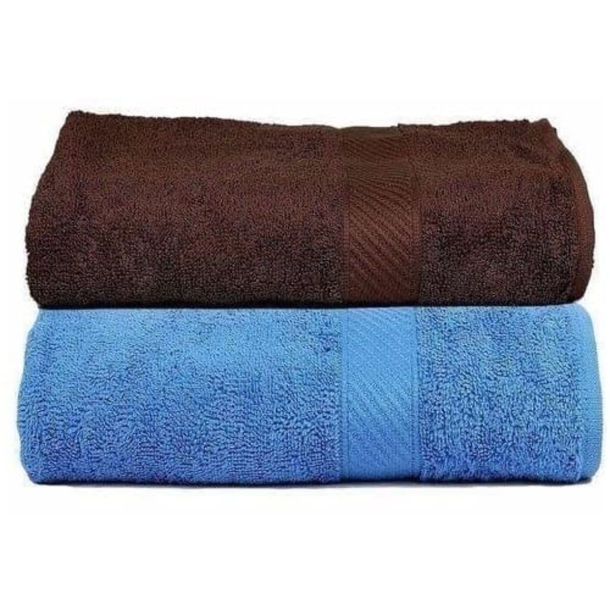 Large Bath Towel Set Of 2 Blue And Brown Konga Online Shopping