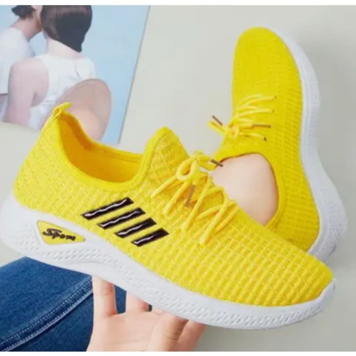 Yellow shoes online shopping outlet
